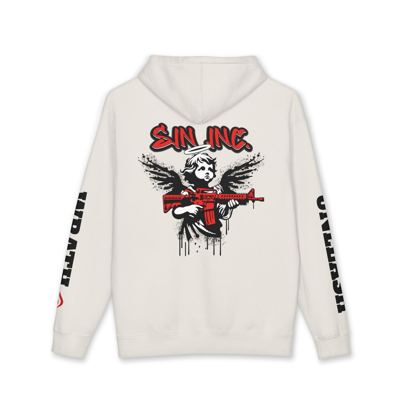 Sin Inc. Cherub Wrath Hoodie — Streetwear Pullover Graffiti Style