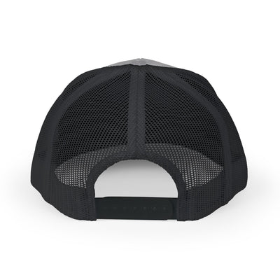 Black mesh cap on a white background