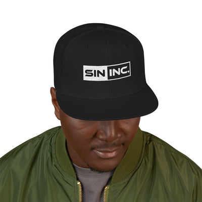 SIN INC. Embroidered Snapback 6 Panal Hat, Urban Fashion, Gift for Him, Casual Wear, Streetwear Accessory