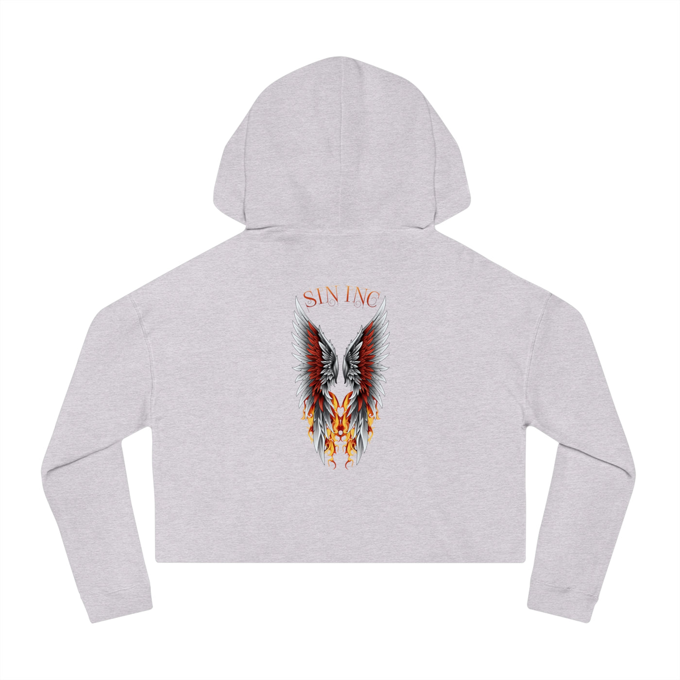 Cropped Hoodie – SIN INC. Dark Angel Wings Camouflage