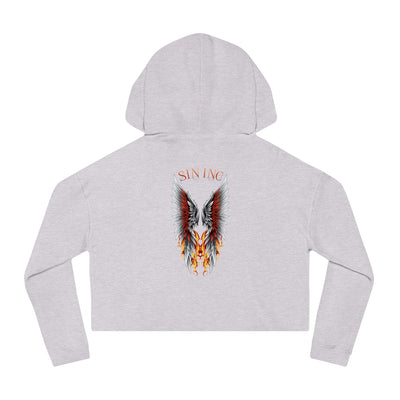 Cropped Hoodie – SIN INC. Dark Angel Wings Camouflage