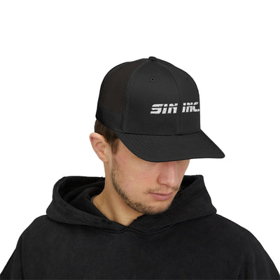 SIN INC. Embordered Classic Snapback Trucker Cap