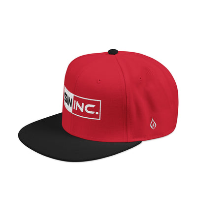 SIN INC. Embroidered Snapback 6 Panal Hat, Urban Fashion, Gift for Him, Casual Wear, Streetwear Accessory