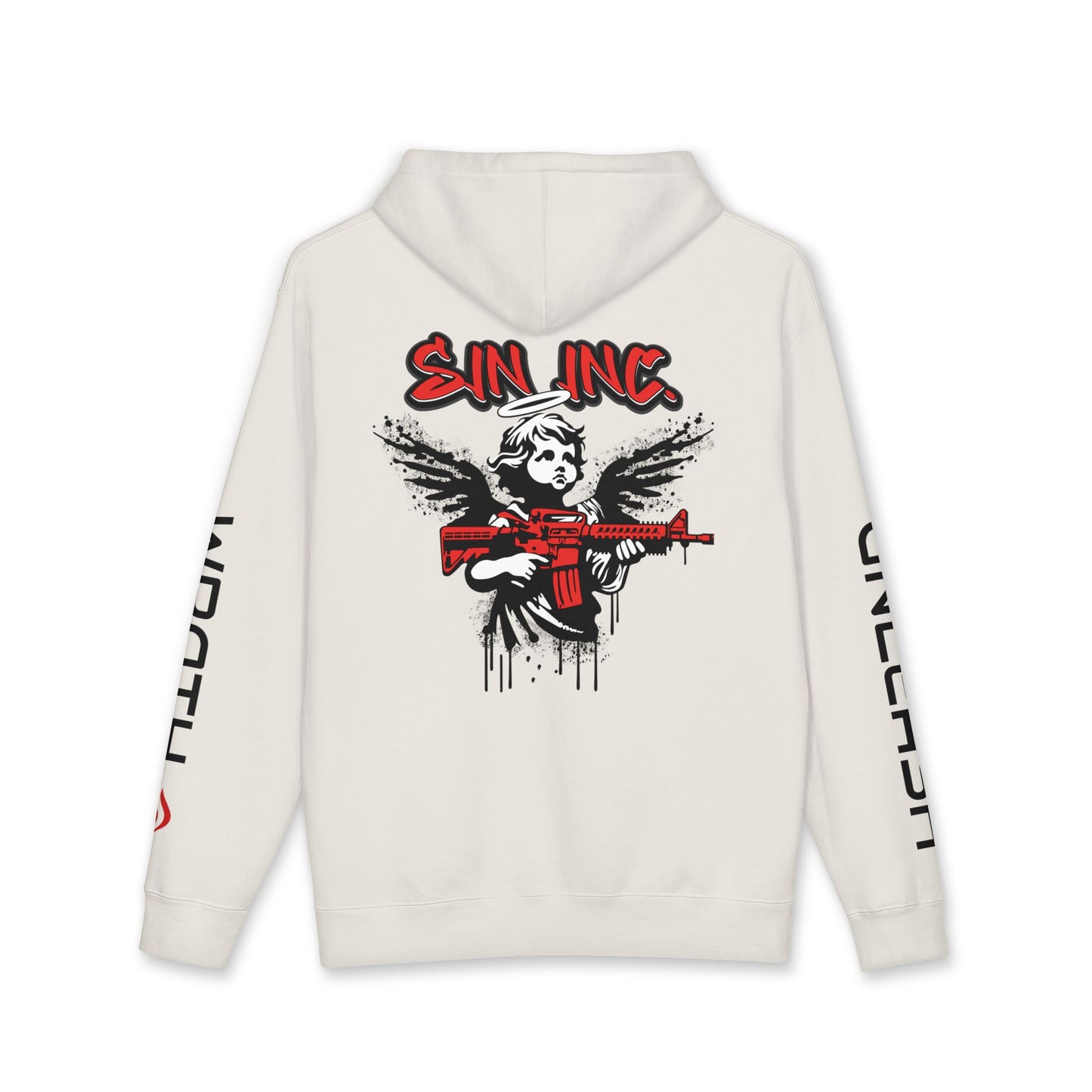 Sin Inc. Cherub Unleshed Wrath Hoodie — Streetwear Pullover Graffiti Style