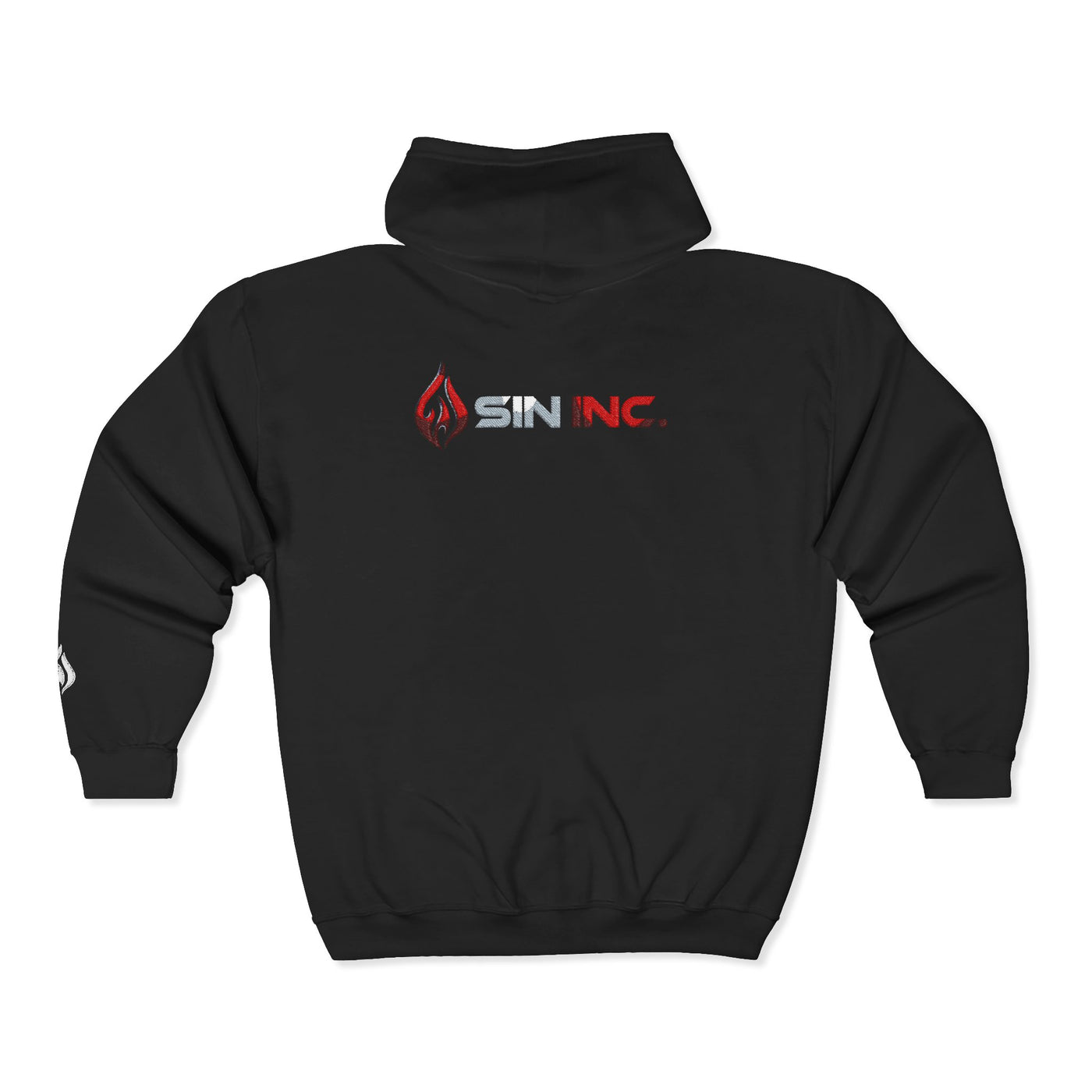 SIN INC. Full Custom Embroidery Zip-Up Hoodie for Everyday Comfort, Unisex Casual Wear, Cozy Comfort