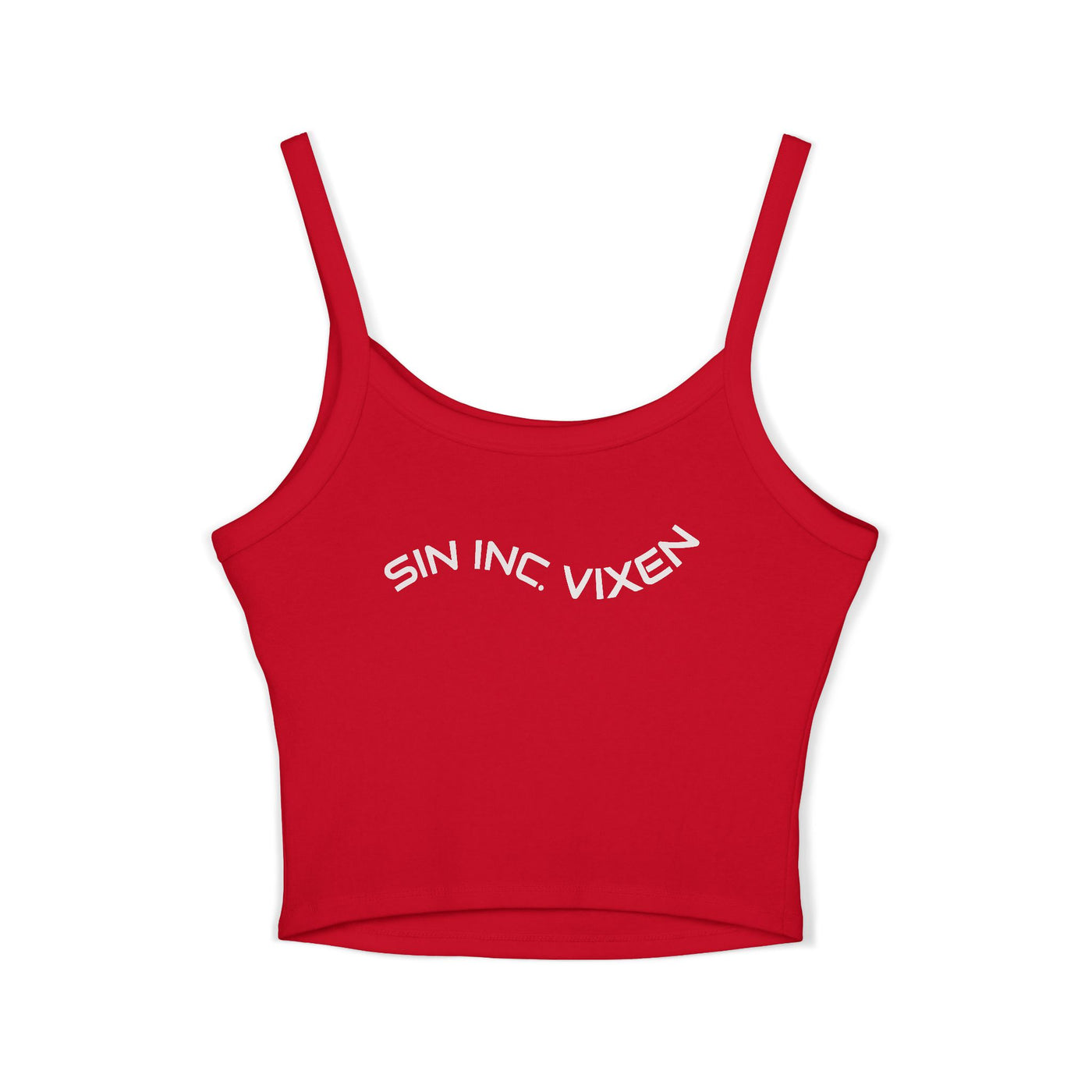 SIN INC VIXEN Bold Spaghetti Strap Tank 100% Ring spun cotton