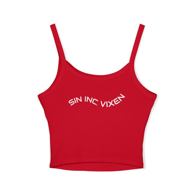SIN INC VIXEN Bold Spaghetti Strap Tank 100% Ring spun cotton