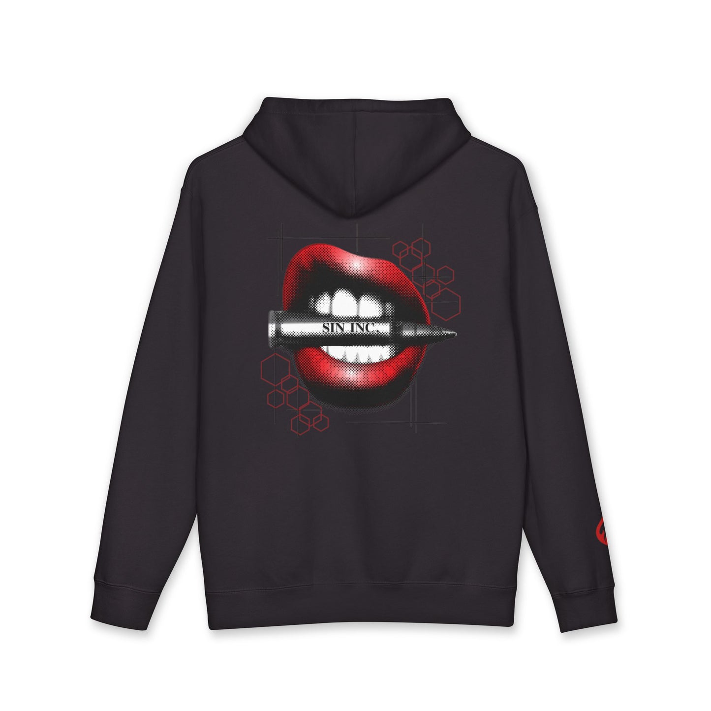 Sin Inc. Hoodie — Graphic Hot Lips Design Hoodie