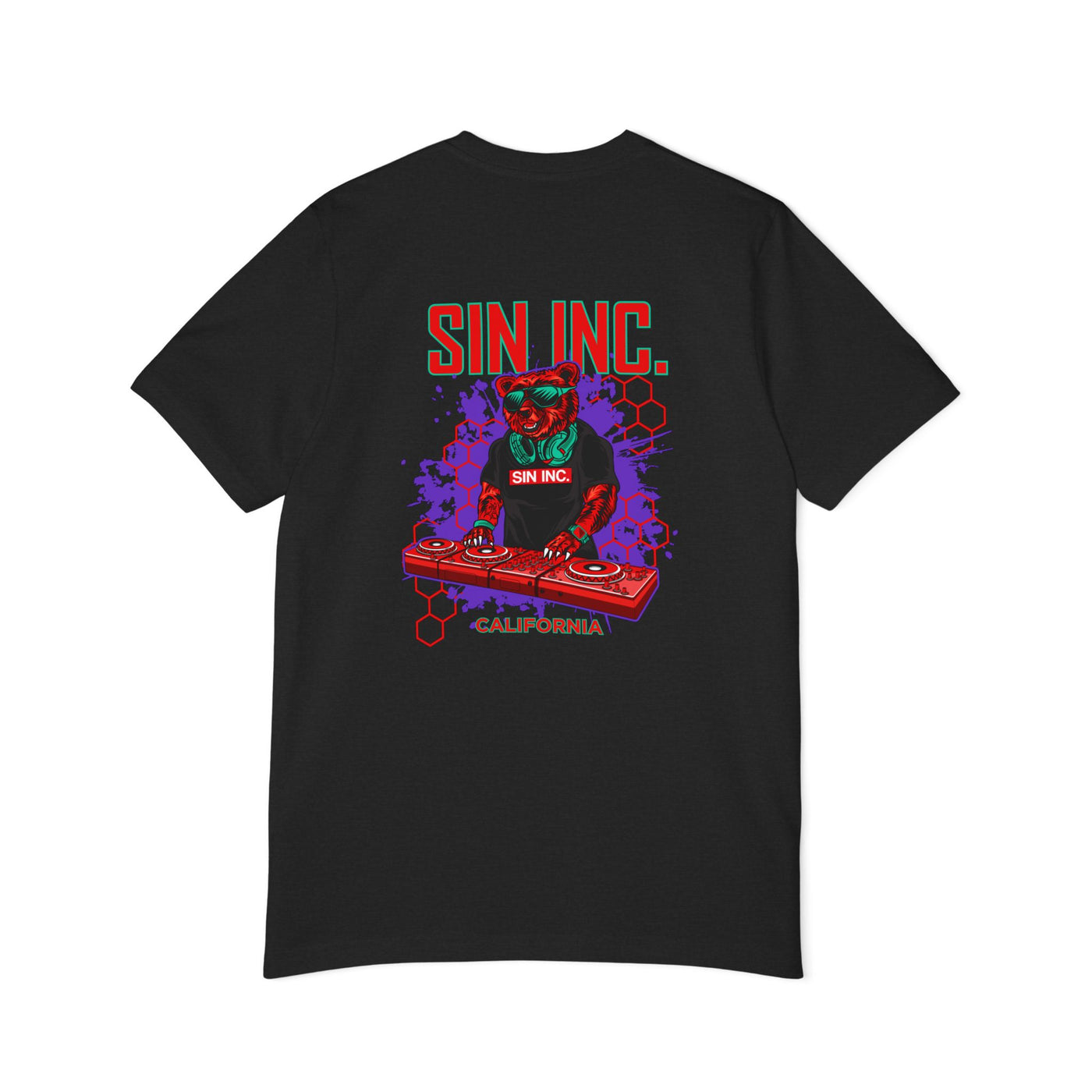 SIN INC. CALI BEAR DJ Inspired   100% Ring spun Cotton
