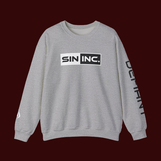 SIN INC. Defiant Crewneck Sweatshirt  Unisex Streetwear, Casual Layering,  Summer/Fall Vibes,