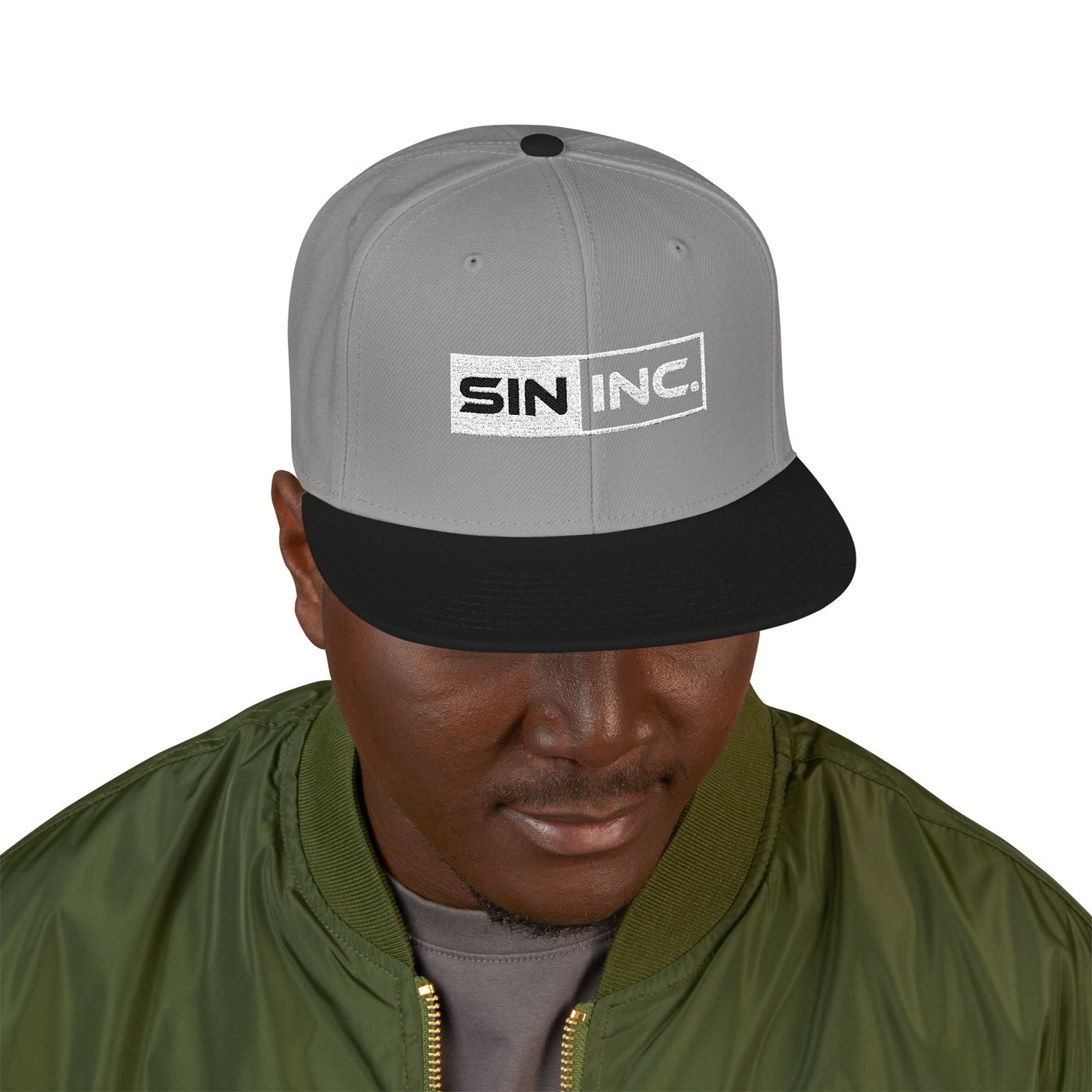 SIN INC. Embroidered Snapback 6 Panal Hat, Urban Fashion, Gift for Him, Casual Wear, Streetwear Accessory