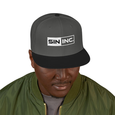 SIN INC. Embroidered Snapback 6 Panal Hat, Urban Fashion, Gift for Him, Casual Wear, Streetwear Accessory