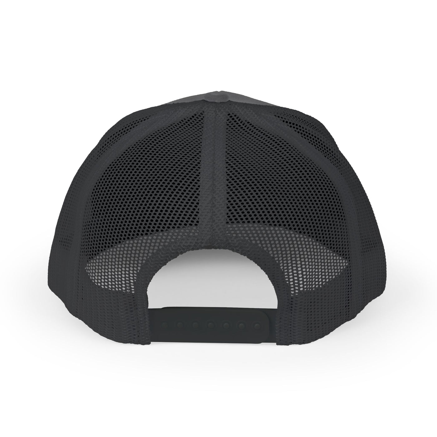 Black mesh cap on a white background