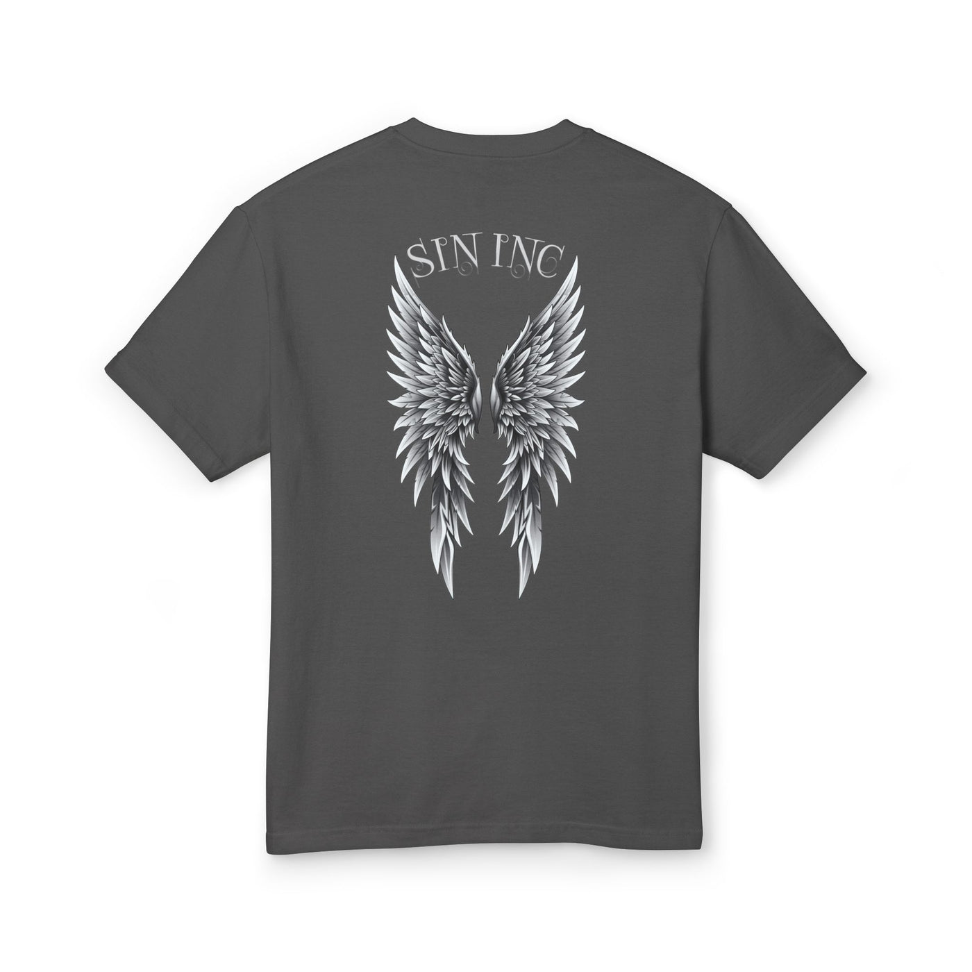Sin Inc Wing Tee — Gothic Angel Wings Graphic T-Shirt
