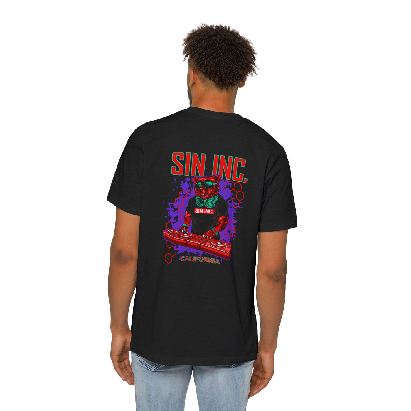 SIN INC. CALI BEAR DJ Inspired   100% Ring spun Cotton