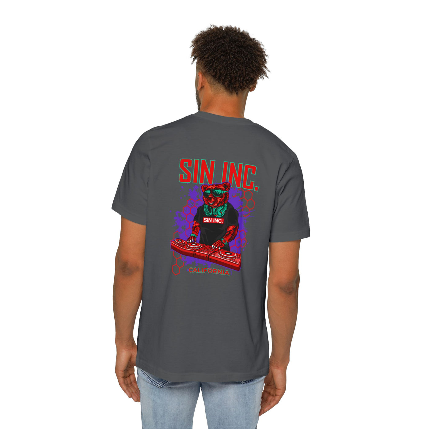 SIN INC. CALI BEAR DJ Inspired   100% Ring spun Cotton