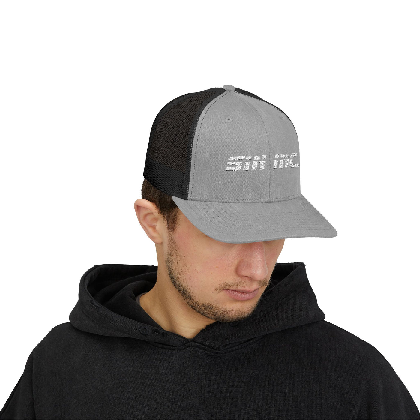 SIN INC. Embordered Classic Snapback Trucker Cap