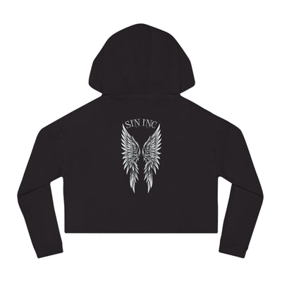 Cropped Hoodie – SIN INC. Dark Angel Wings Camouflage