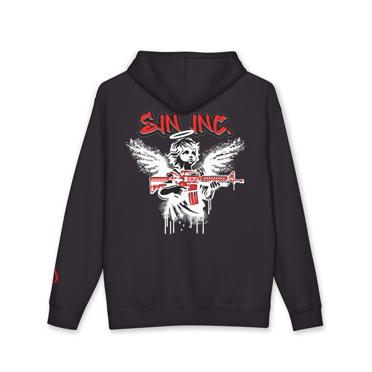 Sin Inc. Cherub Unleshed Wrath Hoodie — Streetwear Pullover Graffiti Style