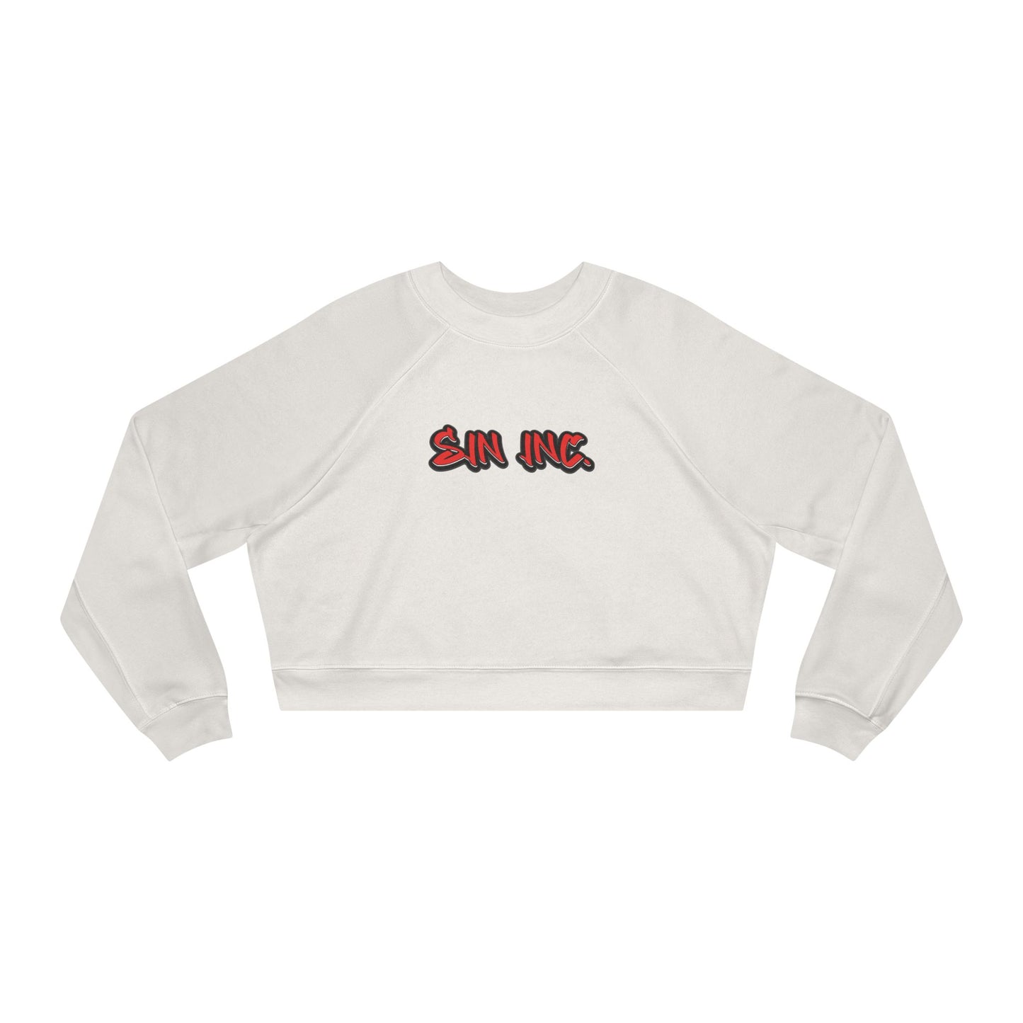SIN INC.  Cropped Pullover — Women's Black Fleece Crop Sweatshirt