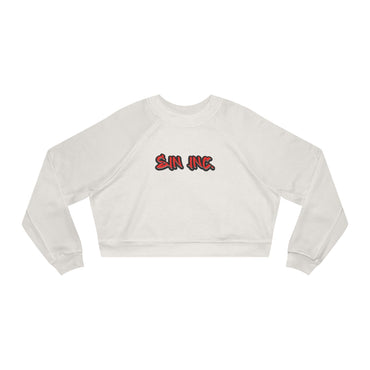 SIN INC.  Cropped Pullover — Women's Black Fleece Crop Sweatshirt