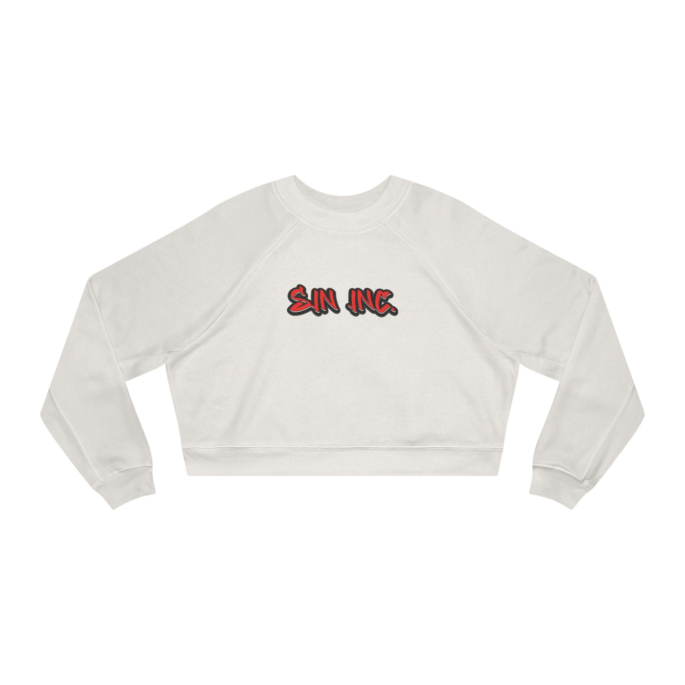 SIN INC.  Cropped Pullover — Women's Black Fleece Crop Sweatshirt