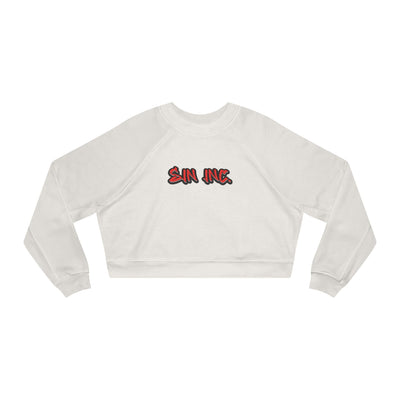 SIN INC.  Cropped Pullover — Women's Black Fleece Crop Sweatshirt