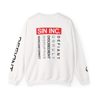 SIN INC. Defiant Crewneck Sweatshirt  Unisex Streetwear, Casual Layering,  Summer/Fall Vibes,