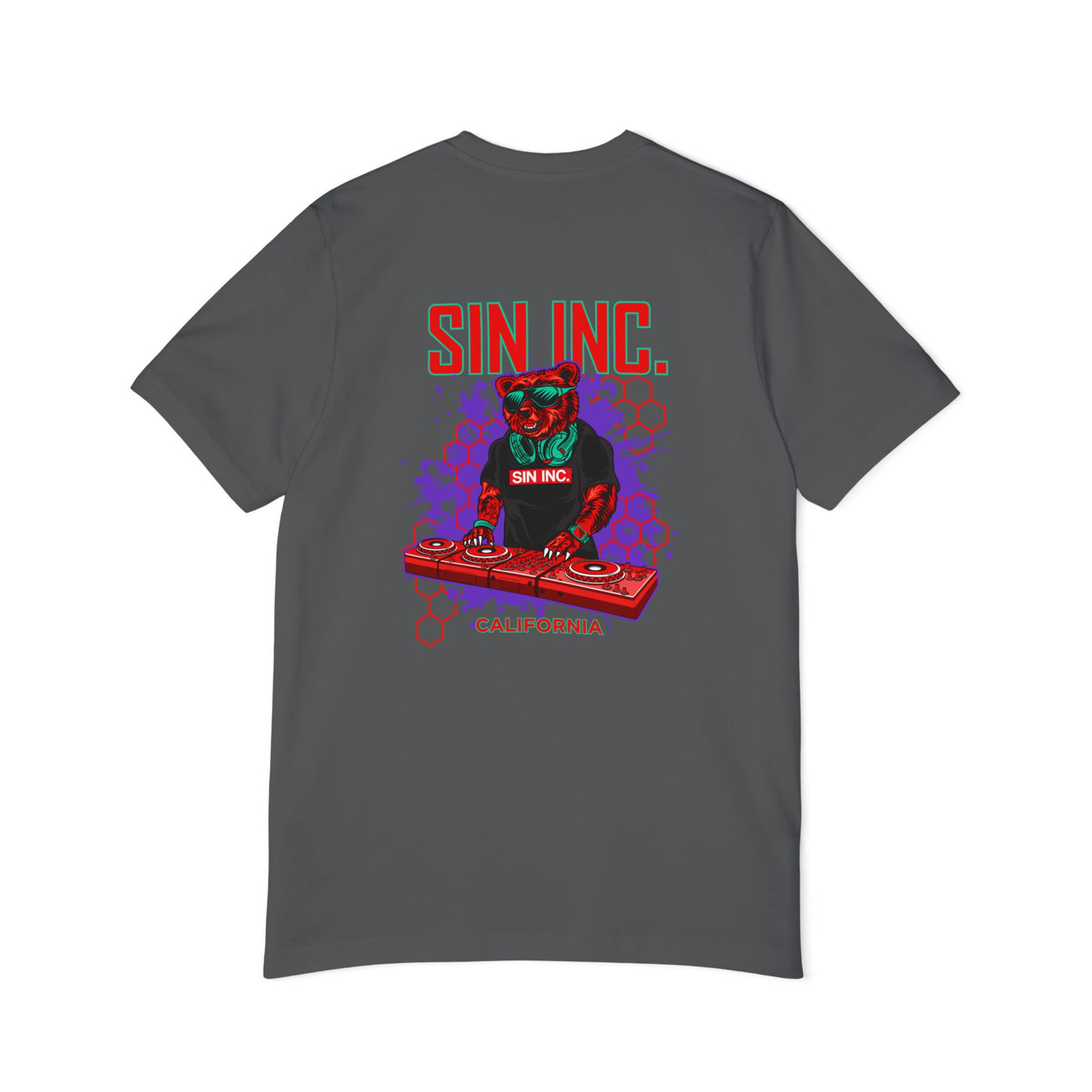SIN INC. CALI BEAR DJ Inspired   100% Ring spun Cotton