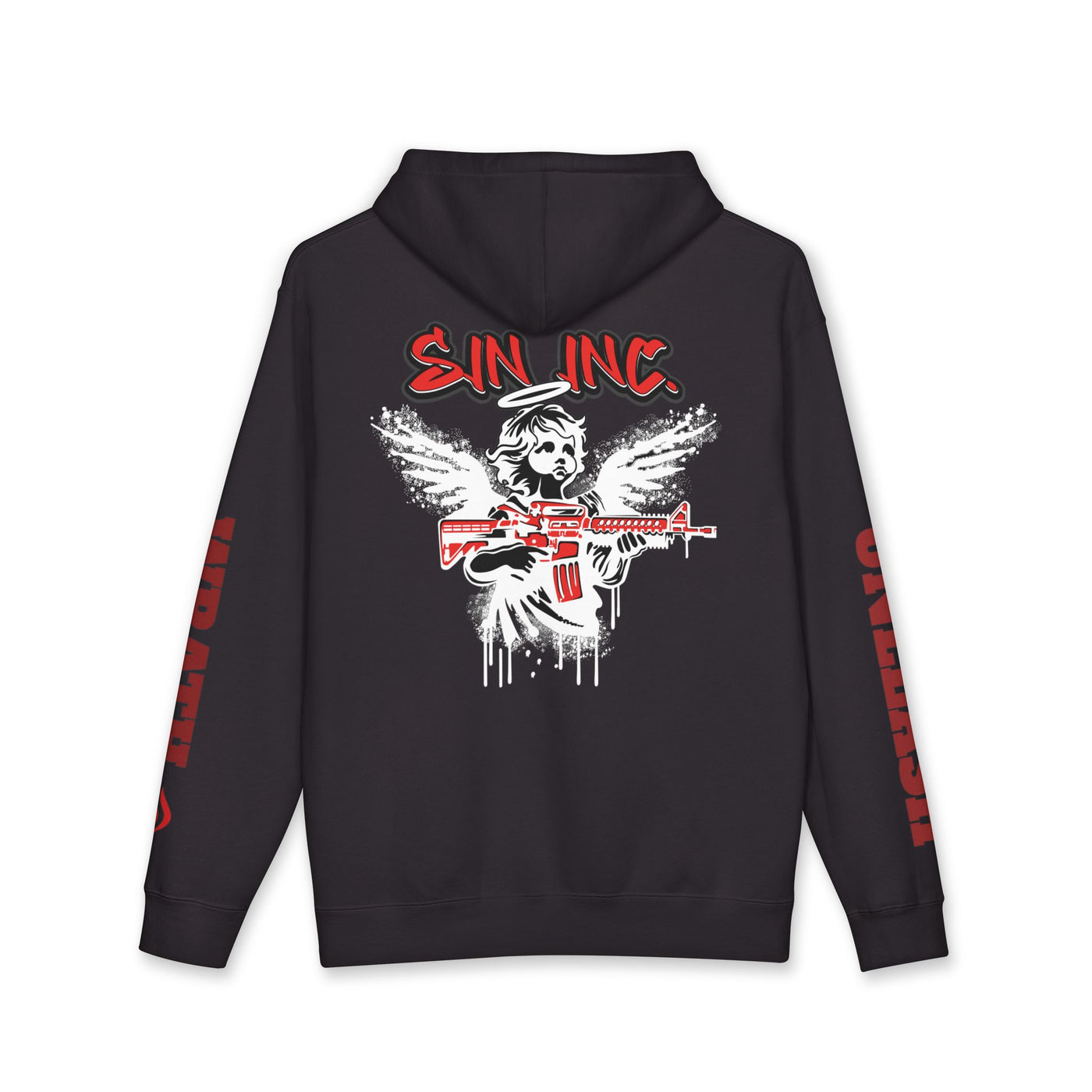 Sin Inc. Cherub Wrath Hoodie — Streetwear Pullover Graffiti Style