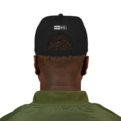SIN INC. Embroidered Snapback 6 Panal Hat, Urban Fashion, Gift for Him, Casual Wear, Streetwear Accessory