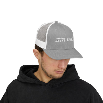 SIN INC. Embordered Classic Snapback Trucker Cap