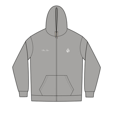 SIN INC. Embordered Full-Zip Essential Hoodie for Men