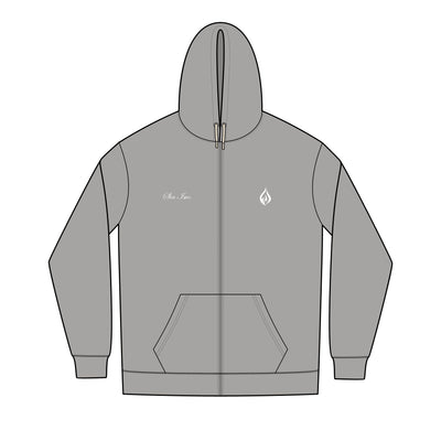 SIN INC. Embordered Full-Zip Essential Hoodie for Men