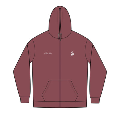 SIN INC. Embordered Full-Zip Essential Hoodie for Men